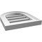 Ekena Millwork Round Top Surface Mount PVC Gable Vent: Functional, w/ 2"W x 1-1/2"P Brickmould Frame, 12"W x 14"H GVPRT12X1402SF - alternate 4